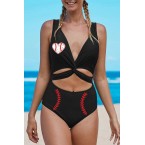 Black Baseball Heart...